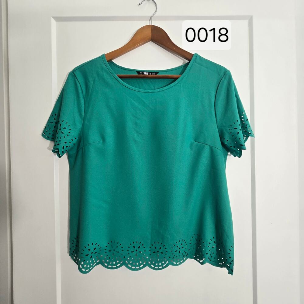 Shein Women's Green Medium Blouse